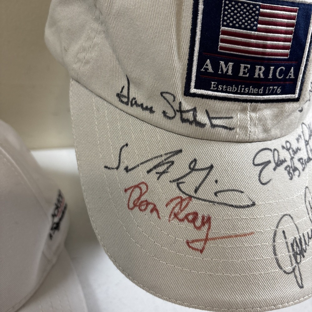 Stockton Golf & America Hat With Autographed Signatures Of NCAA Women Golfers - Picture 5 of 9
